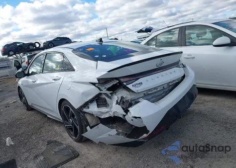 2022 Hyundai Elantra N Line z USA, uszkodzony, nr VIN KMHLR4AFXNU309970